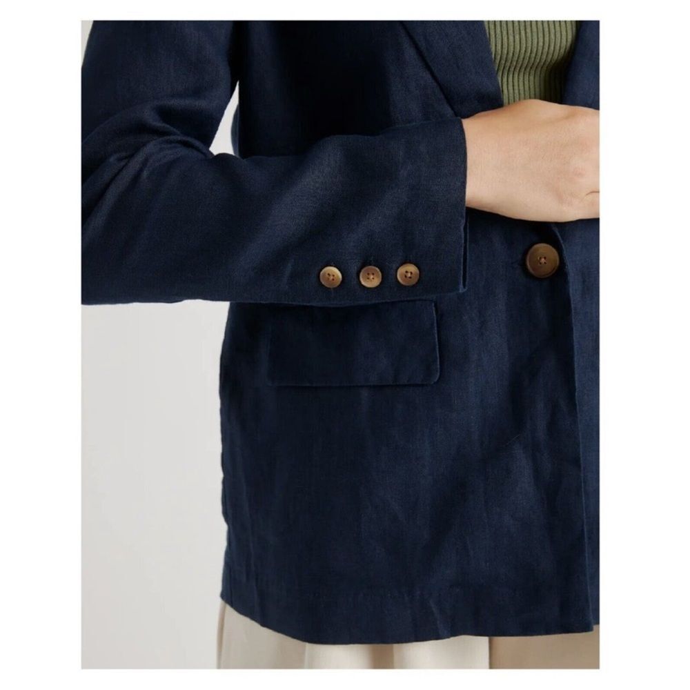 Quince Navy Single-Button Linen Blazer - NWT - Picture 6 of 10